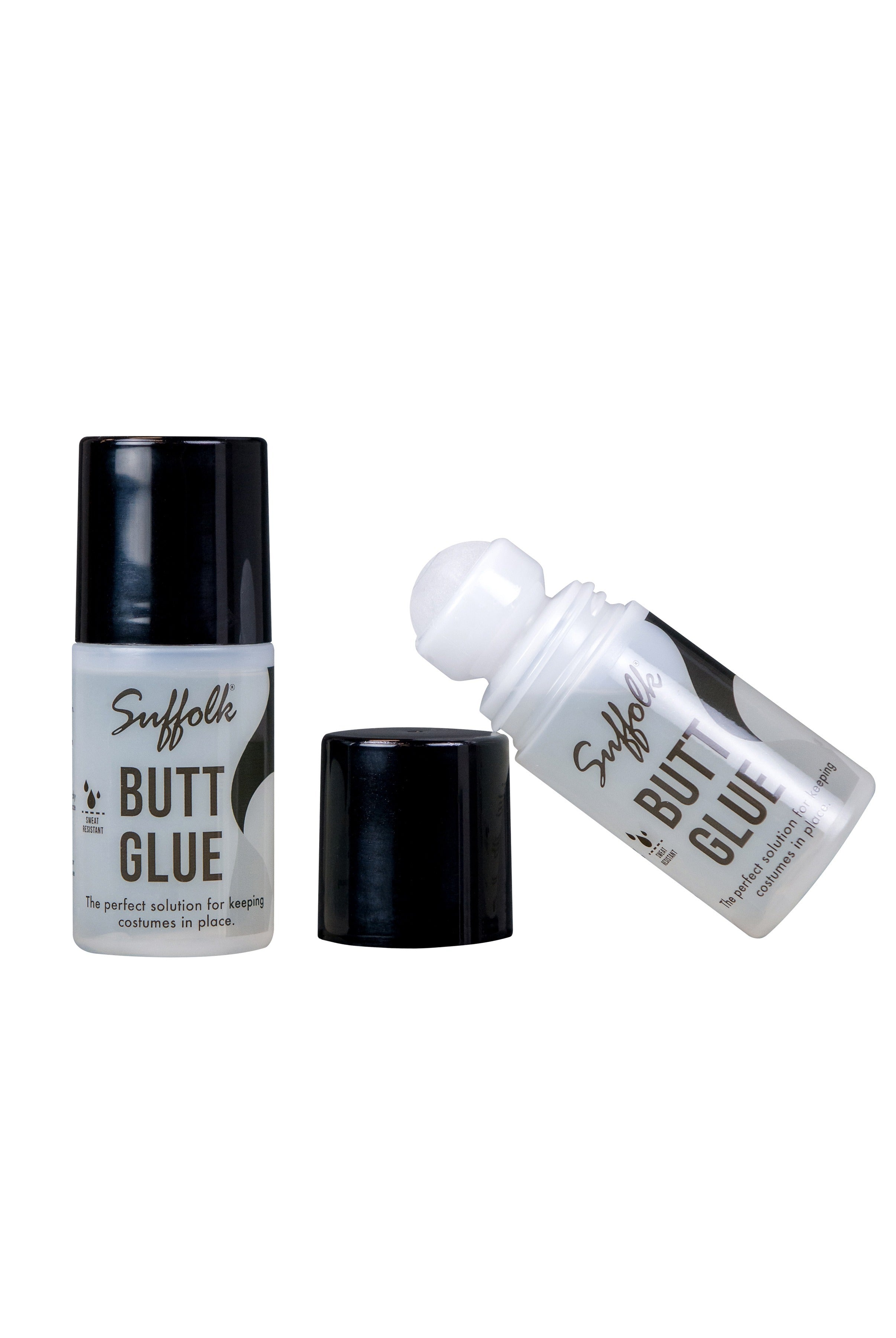 Suffolk Butt Glue roll-on adhesive for keeping leotards in place