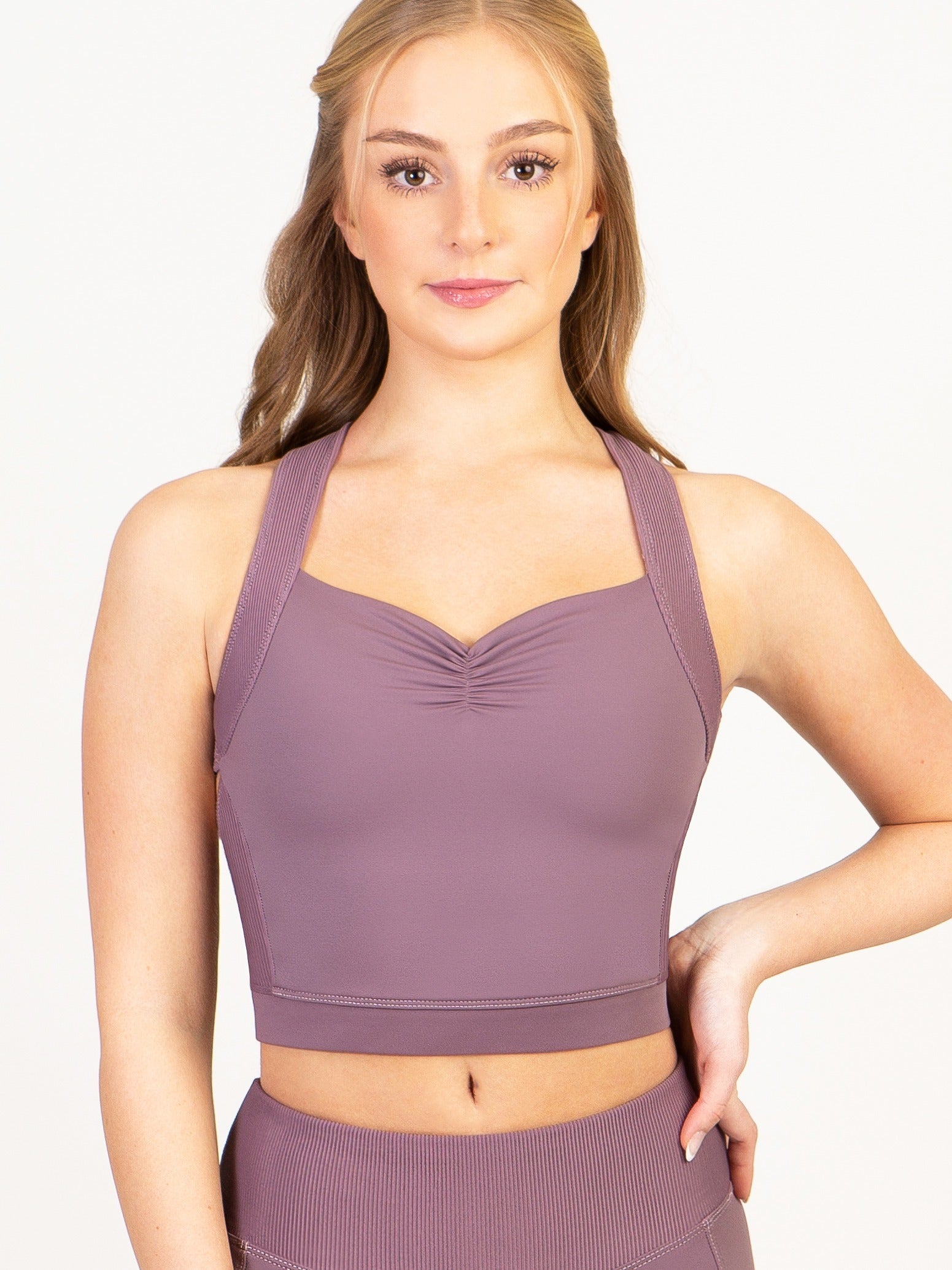 purple dance crop top