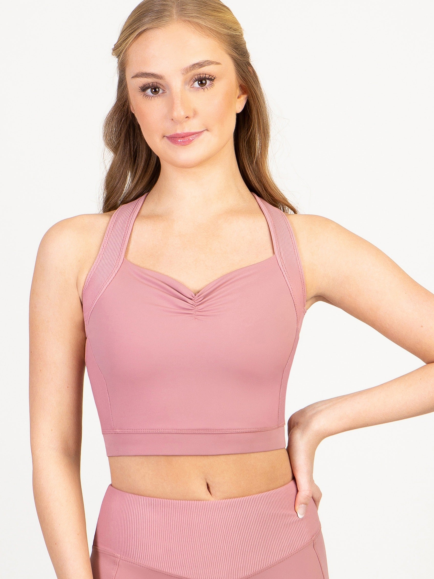 pink dance crop top