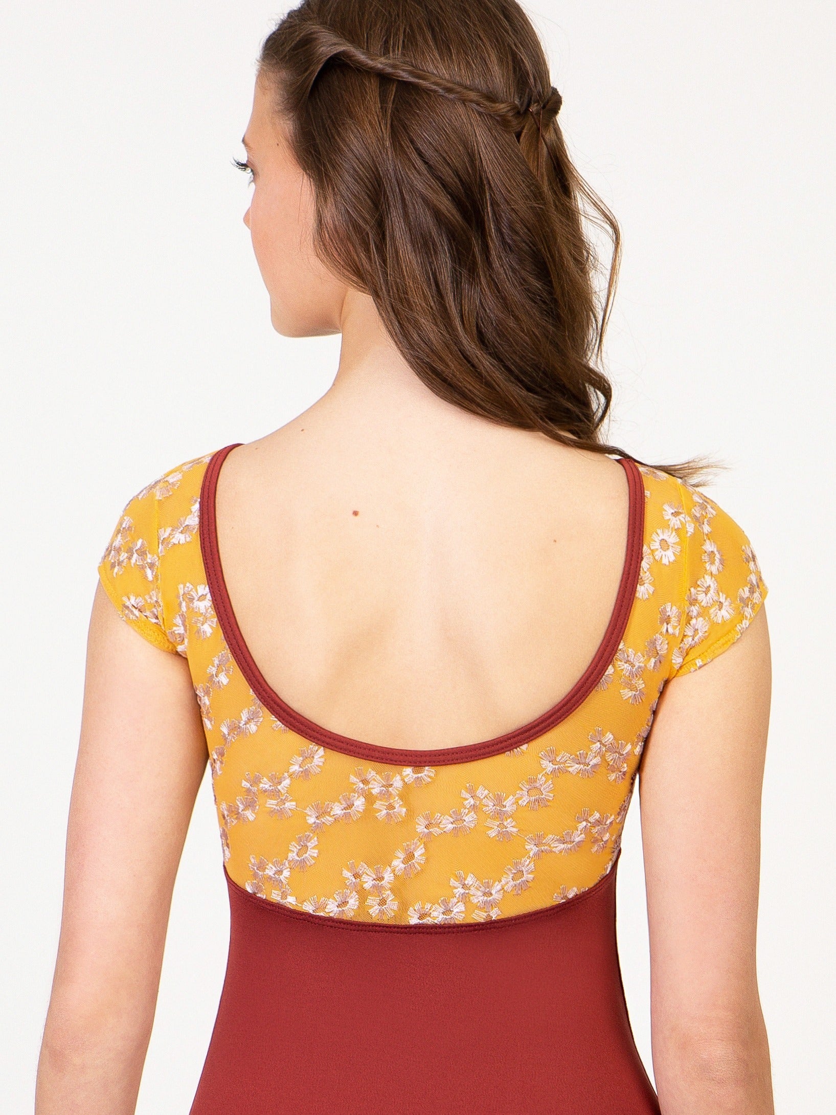 Daisy Chain Girls Empire Sweetheart Cap Sleeve Leotard